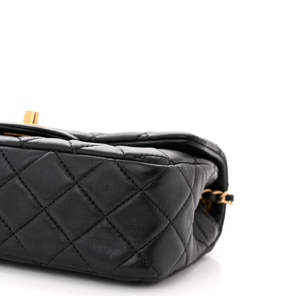 Chanel Lambskin Quilted Mini Rectangular Pearl Crush Flap Black 10 of 11