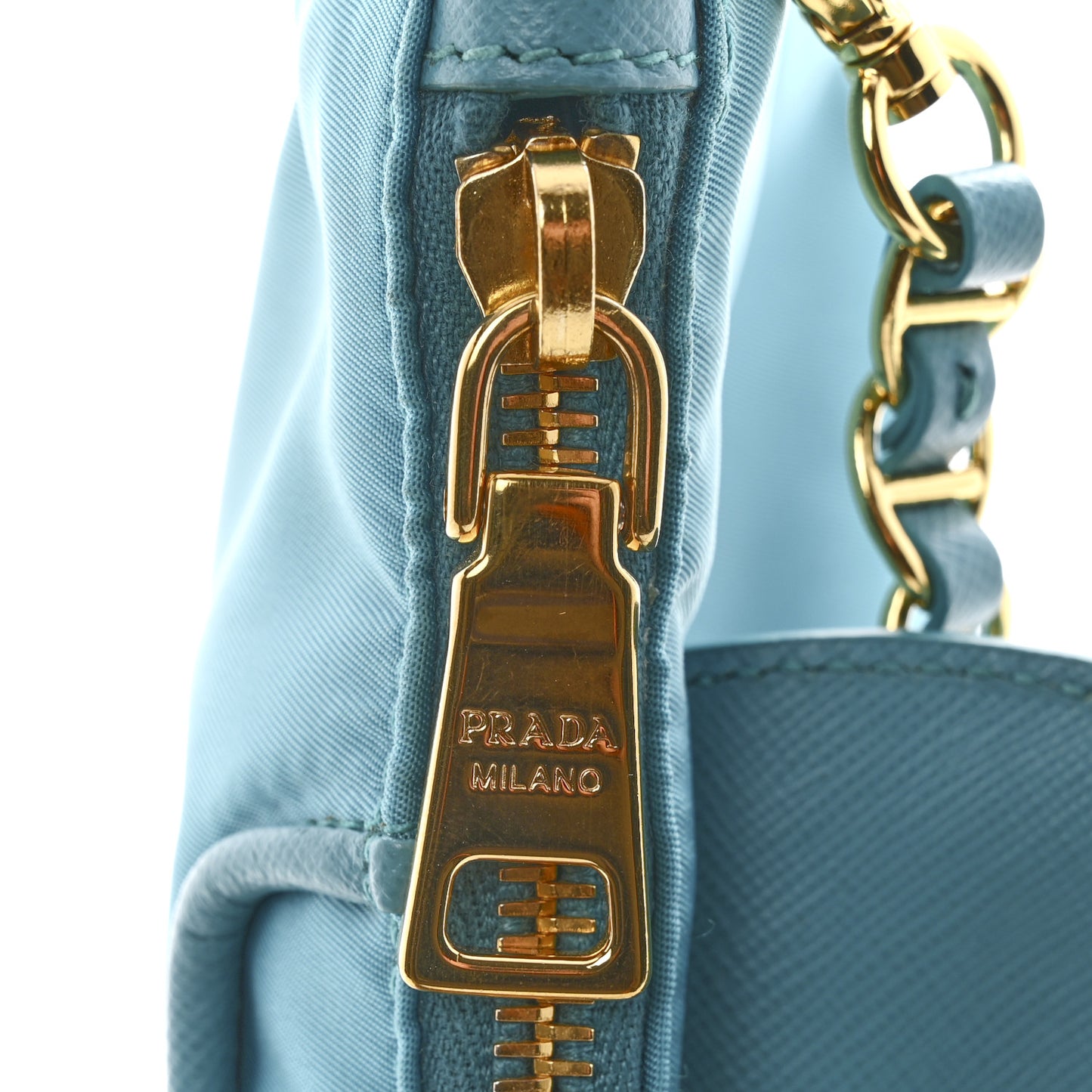 Tessuto Nylon Saffiano Crossbody Bag Turchese
