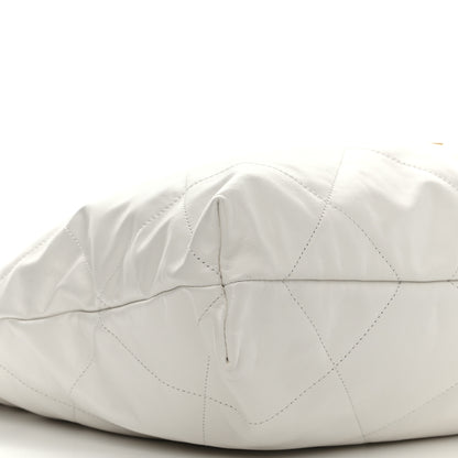 Chanel Shiny Calfskin Quilted Small Chanel 22 White 10 of 11