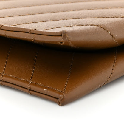 Saint Laurent Calfskin Matelasse Chevron Medium Monogram Satchel Brick 8 of 17