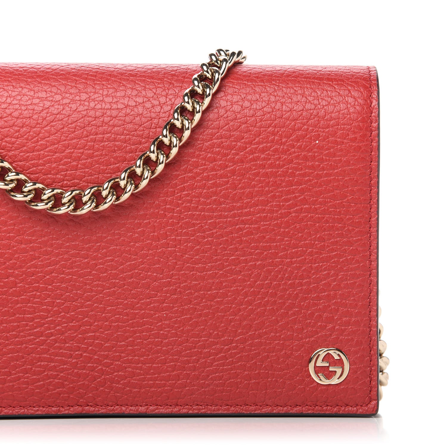 Gucci Dollar Calfskin Medium Betty Chain Wallet Tabasco 10 of 11