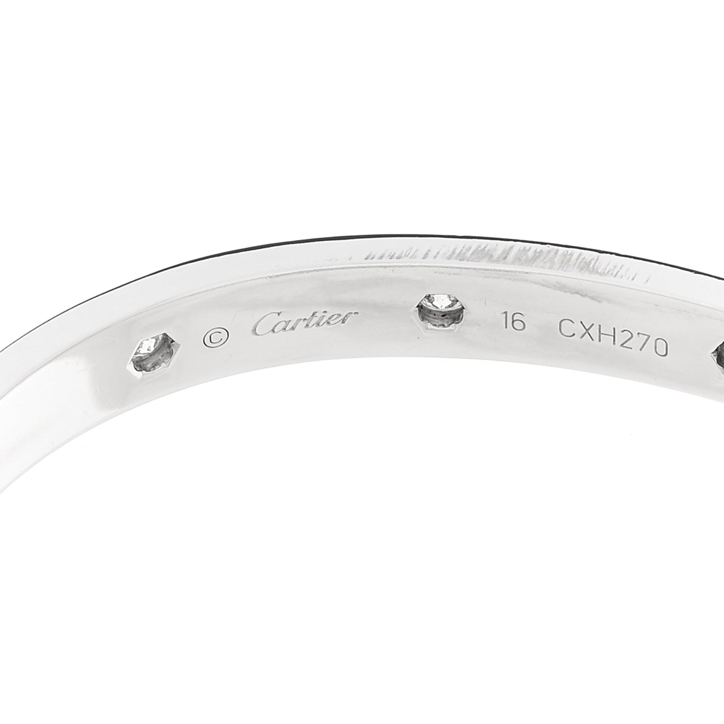 18K White Gold 10 Diamond LOVE Bracelet 16