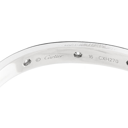 Cartier 18K White Gold 10 Diamond LOVE Bracelet 16 3 of 9