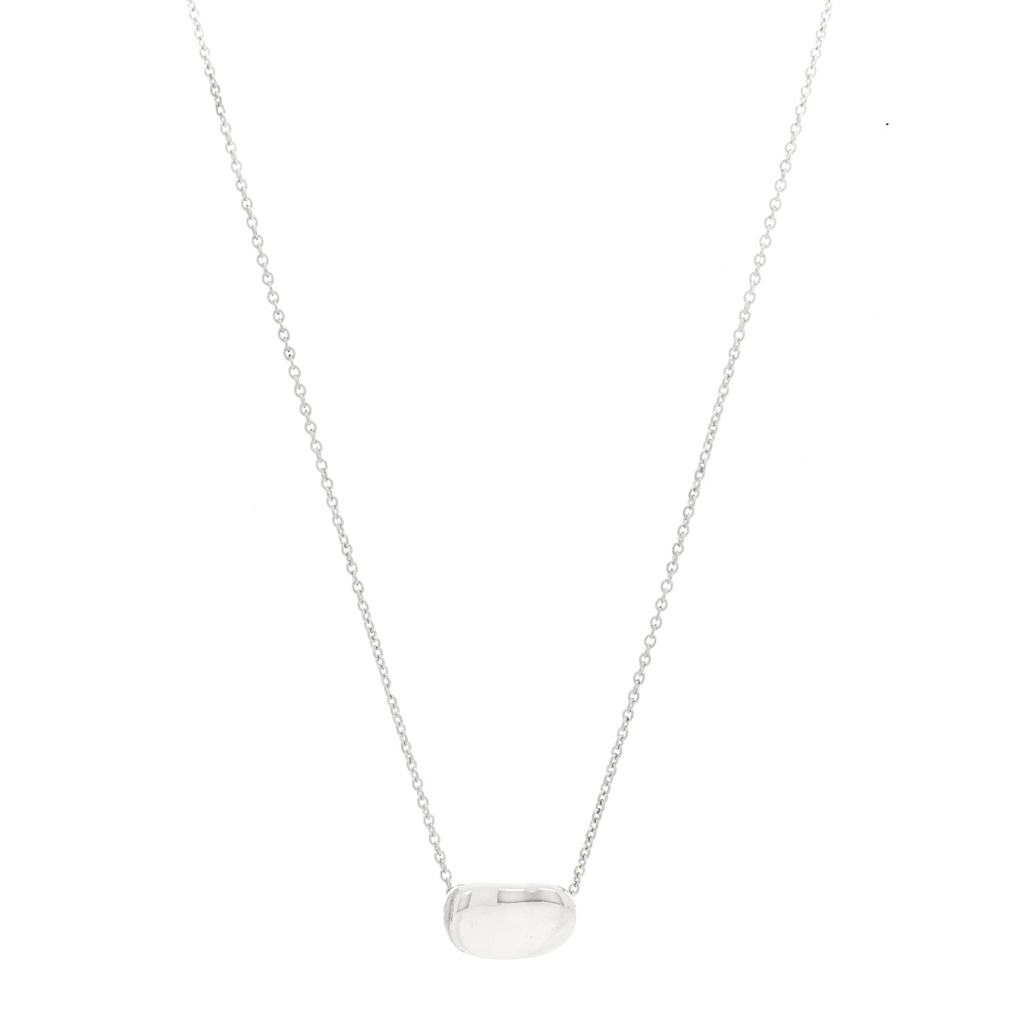 Sterling Silver Elsa Peretti 8mm Bean Pendant Necklace