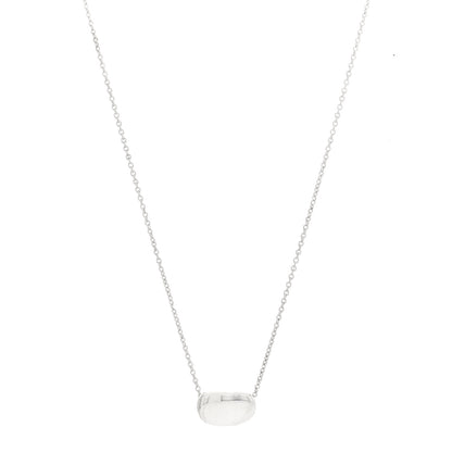 Tiffany Sterling Silver Elsa Peretti 8mm Bean Pendant Necklace 1 of 4