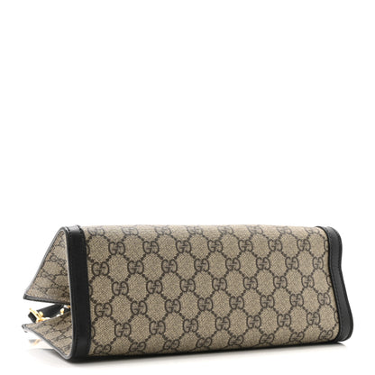 Gucci GG Supreme Monogram Small Padlock Tote Black 4 of 12