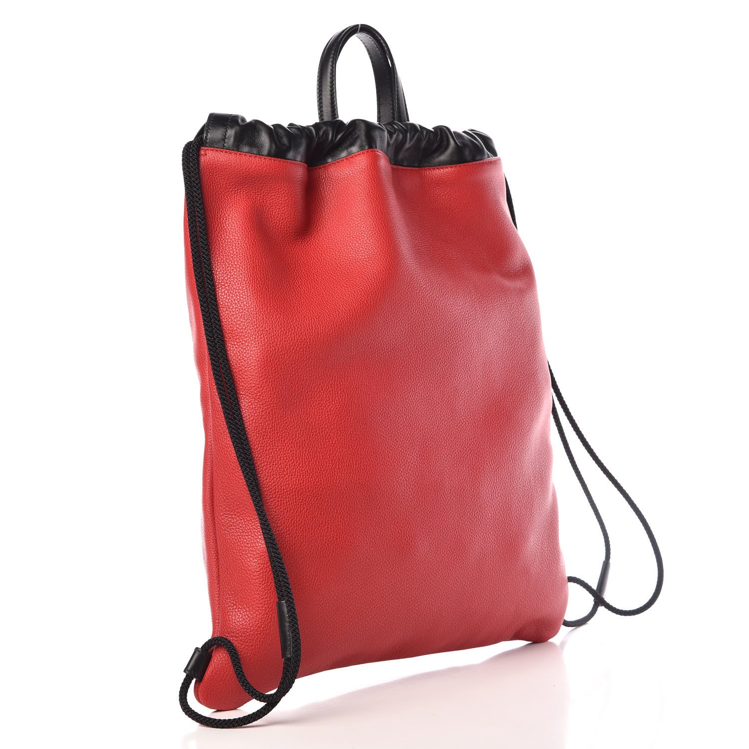 Gucci Calfskin Mens Logo Drawstring Backpack Red 4 of 12
