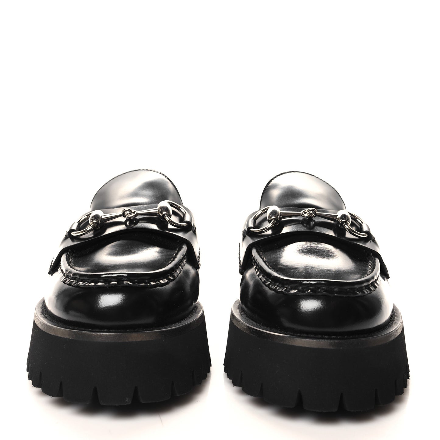 Magnum Calfskin Womens Horsebit Platform Mules 37.5 Black