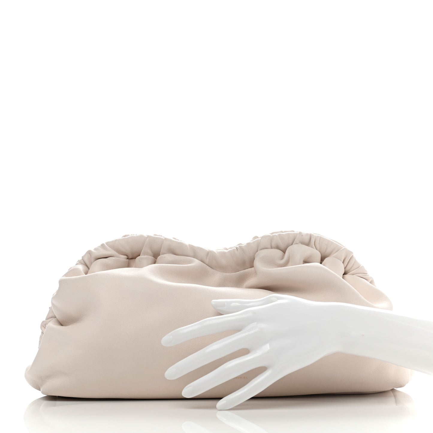 Lambskin Cloud Clutch White