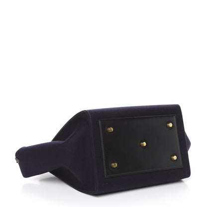 Celine Felt Calfskin Medium Tie Knot Tote Navy 5 of 26