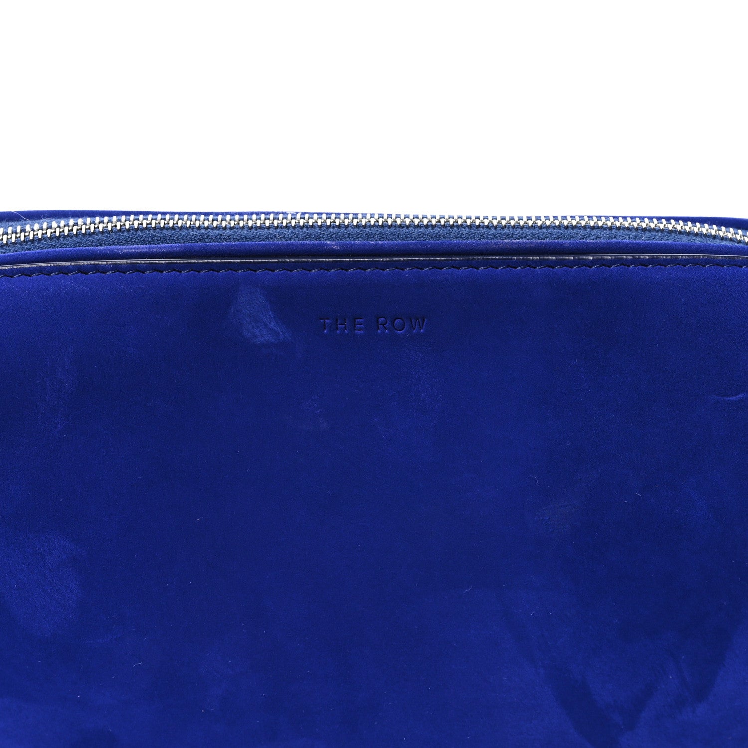 The Row Nubuck Small Morgan Shoulder Bag Cobalt 7 of 10