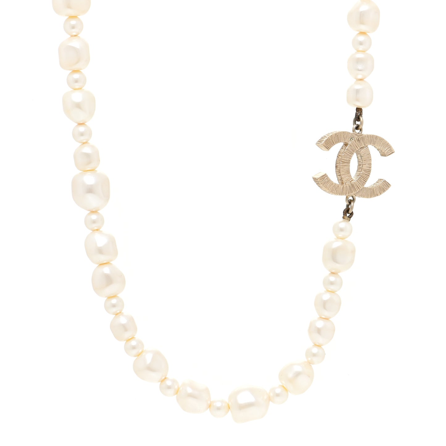 Pearl CC Necklace Light Gold