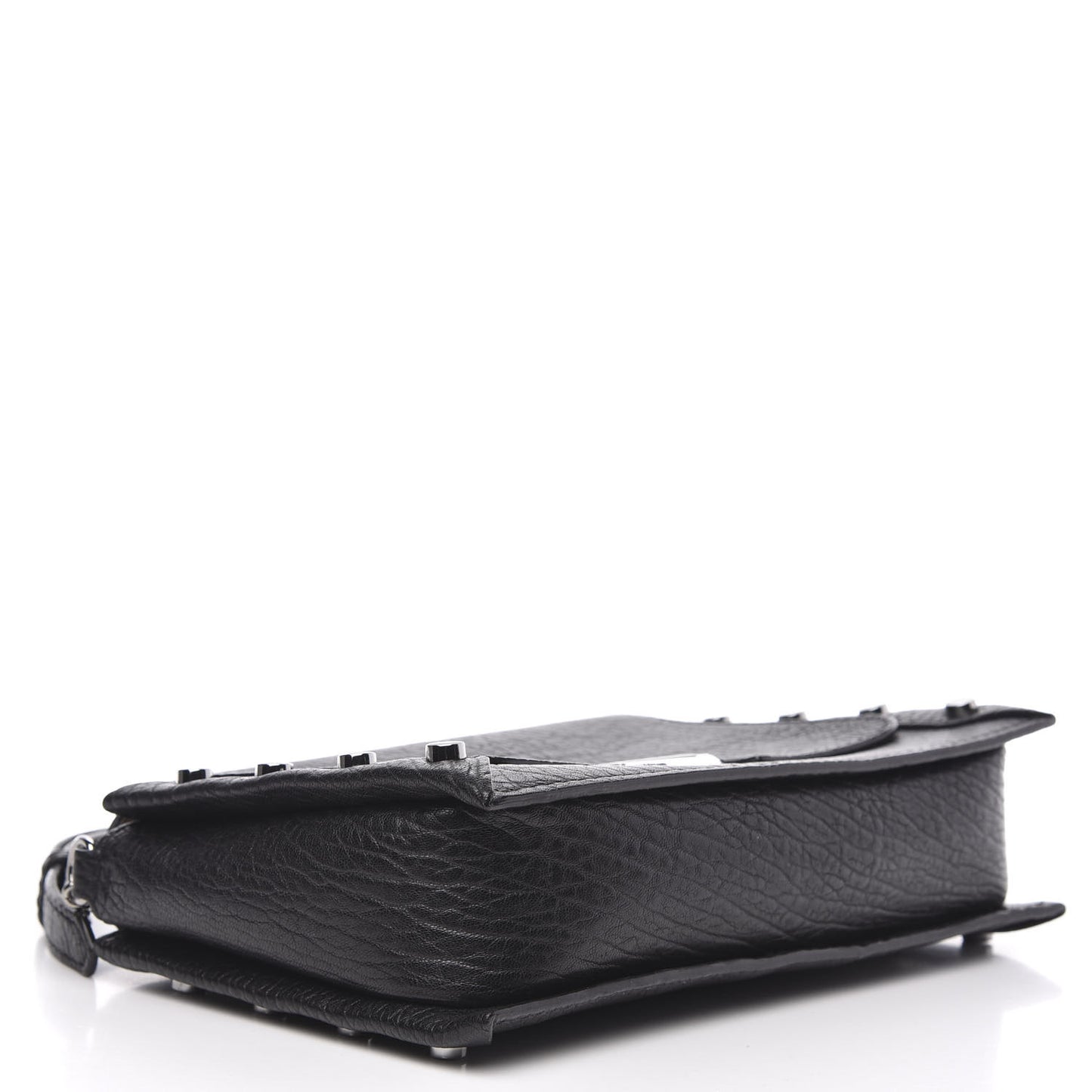 Grainy Calfskin Small Lockett Shoulder Bag Black