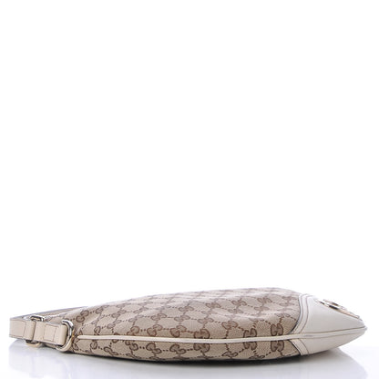 Gucci Monogram Medium New Britt Half Moon Hobo White 4 of 8