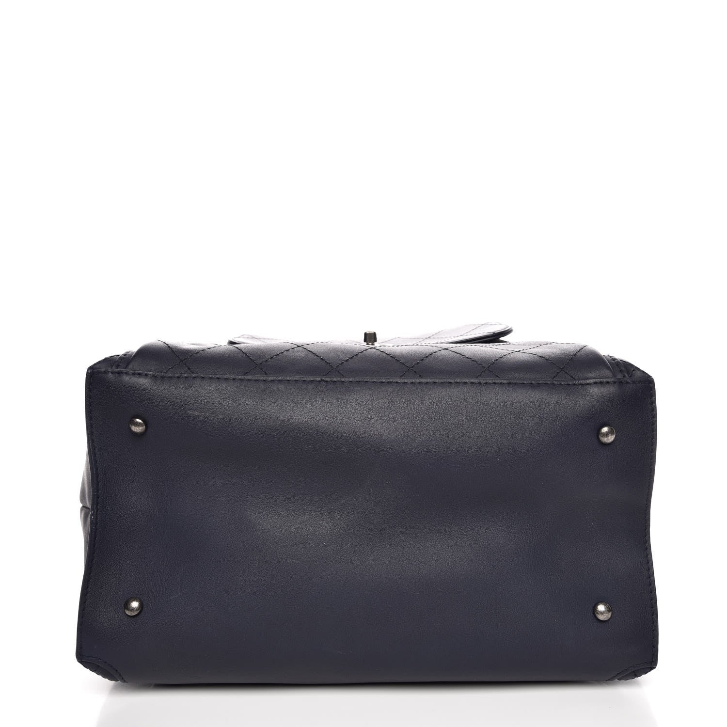 Chanel Calfskin Stitched Large Urban Luxury Drawstring Backpack Navy Blue 5 of 9