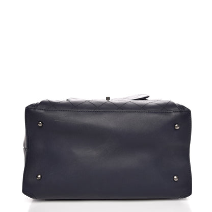 Chanel Calfskin Stitched Large Urban Luxury Drawstring Backpack Navy Blue 5 of 9