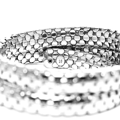 John Hardy Sterling Silver Dot Double Coil Bracelet 5 of 6