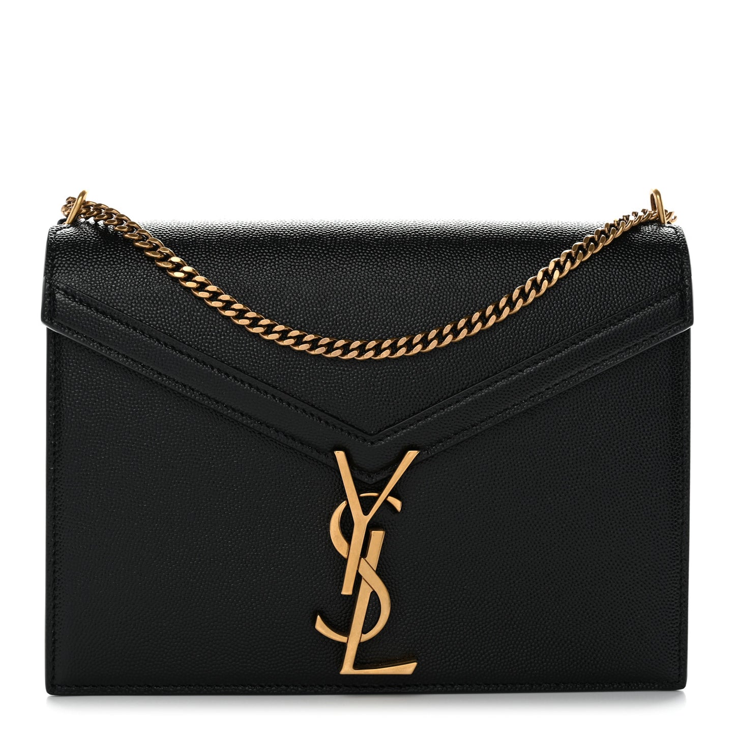 Grain De Poudre Monogram Cassandra Clasp Bag Black