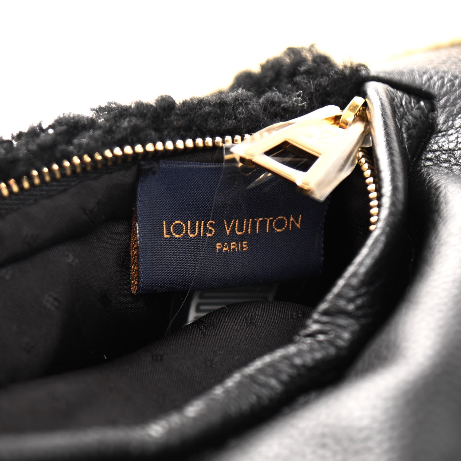 Louis Vuitton Calfskin Monogram Teddy Muffle Black 6 of 10