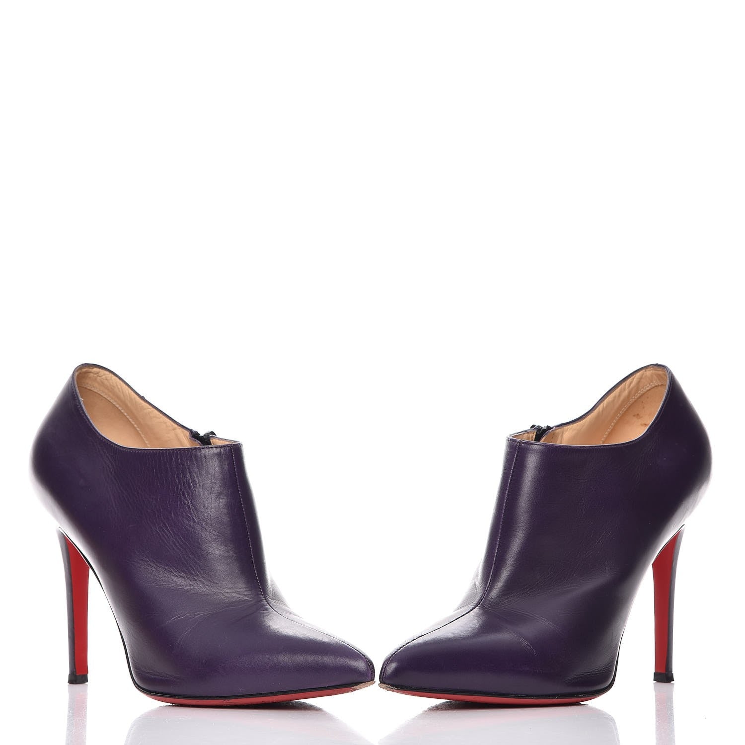 Christian Louboutin Calfskin Dahlia 100 Ankle Boots 38.5 Black 5 of 13