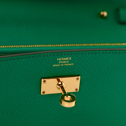Hermes Epsom Kelly Wallet To Go Vert Jade 6 of 8