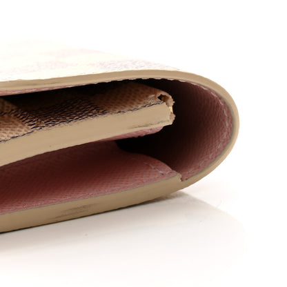 Louis Vuitton Damier Azur Emilie Wallet Rose Ballerine 8 of 11
