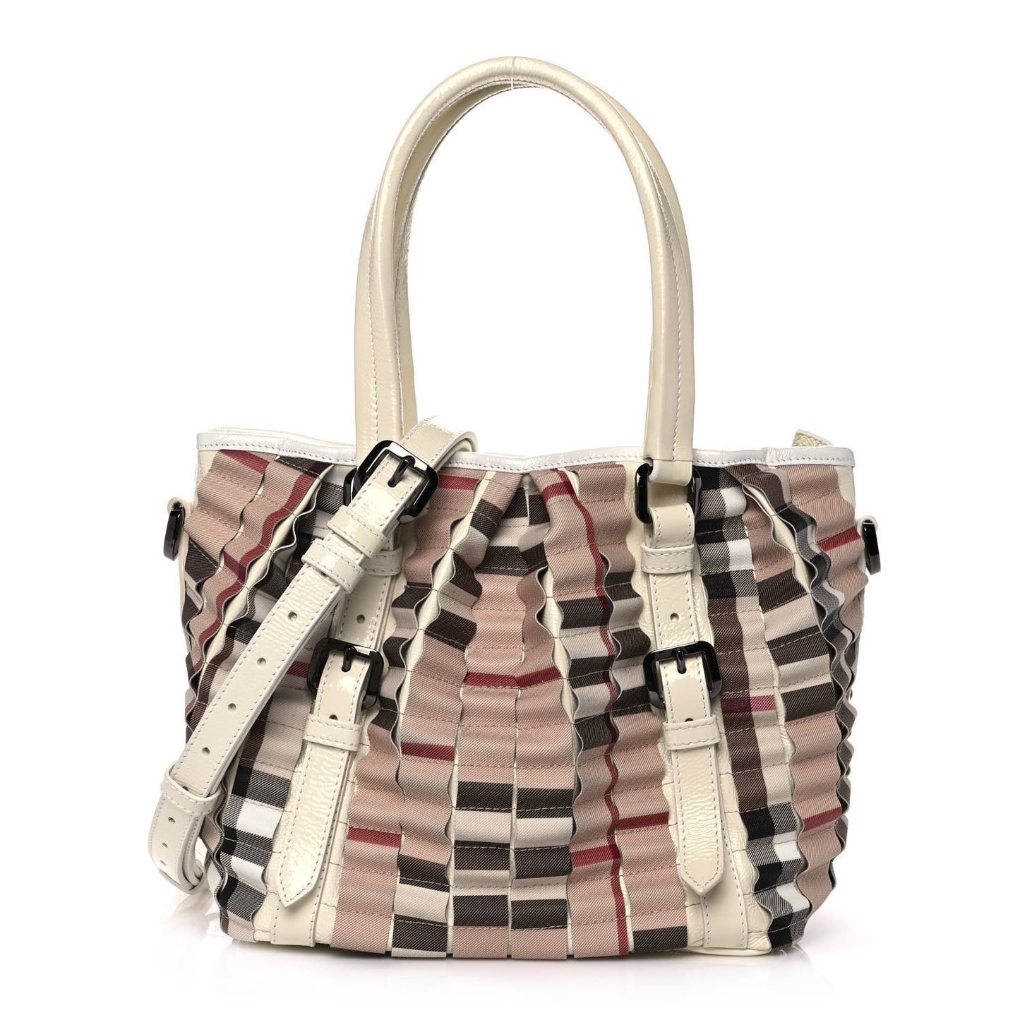 Patent House Check Ruffled Small Lowry White