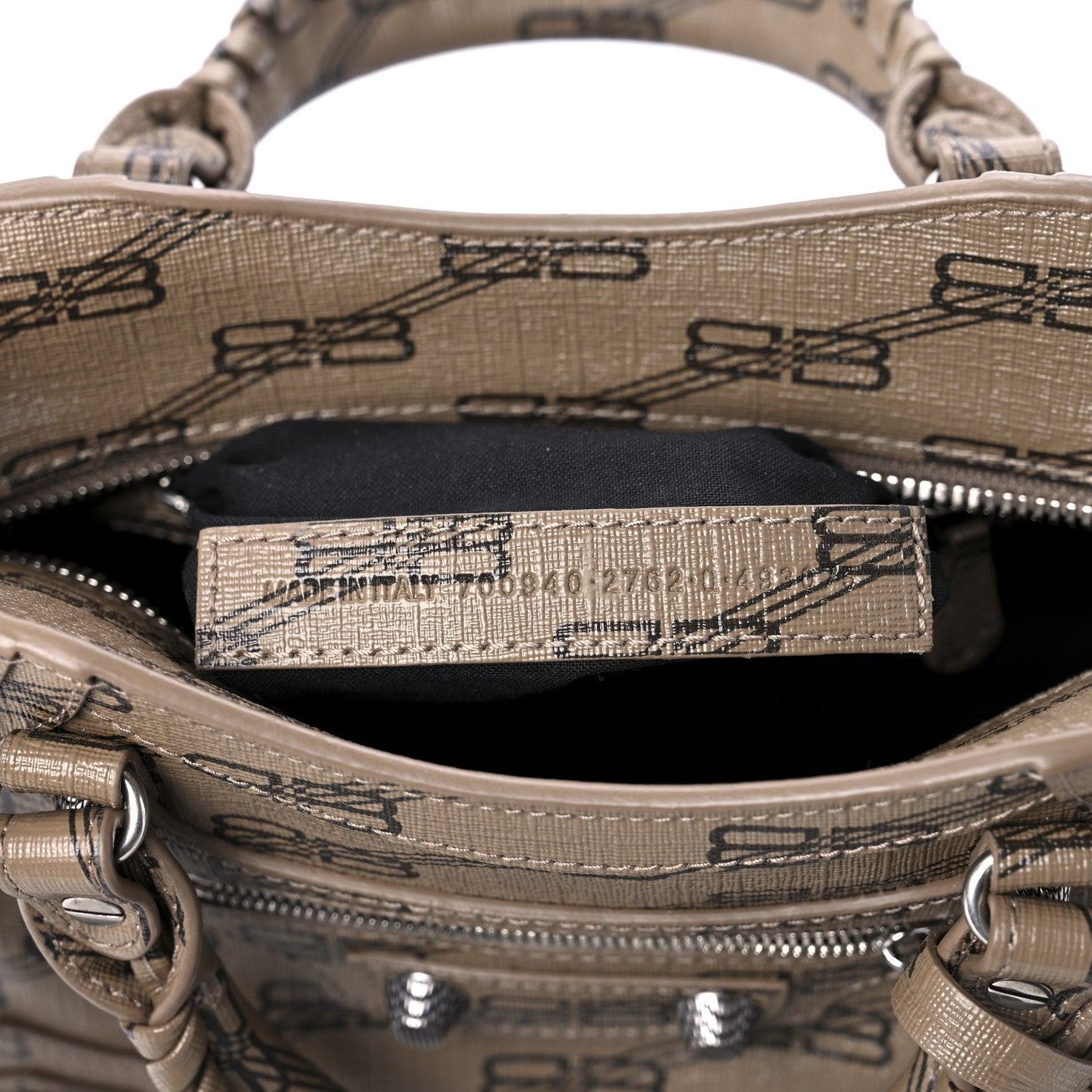 Balenciaga Coated Canvas BB Monogram Neo Cagole Handbag XS Beige Brown 7 of 9