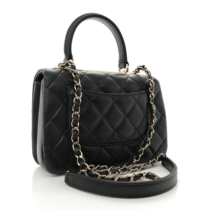 Chanel Lambskin Quilted Mini Trendy CC Dual Handle Flap Bag Black 3 of 12