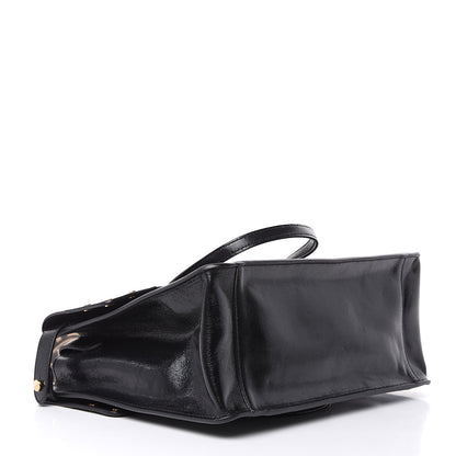 Fendi Agnello Old Shine Vitello Go Rain Large Flip Tote Black Marrone 5 of 11