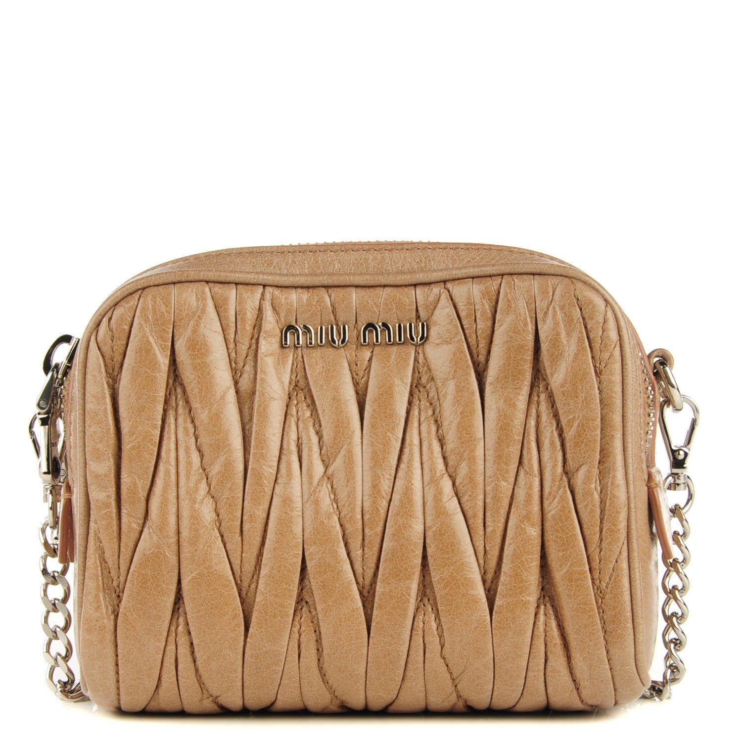 Miu Miu Nappa Matelasse Lux Small Shoulder Bag Cammeo 1 of 8