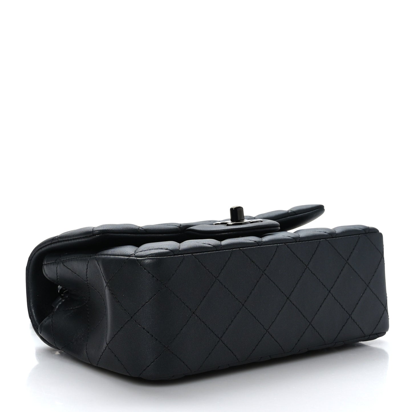 Lambskin Quilted Mini Rectangular Flap So Black