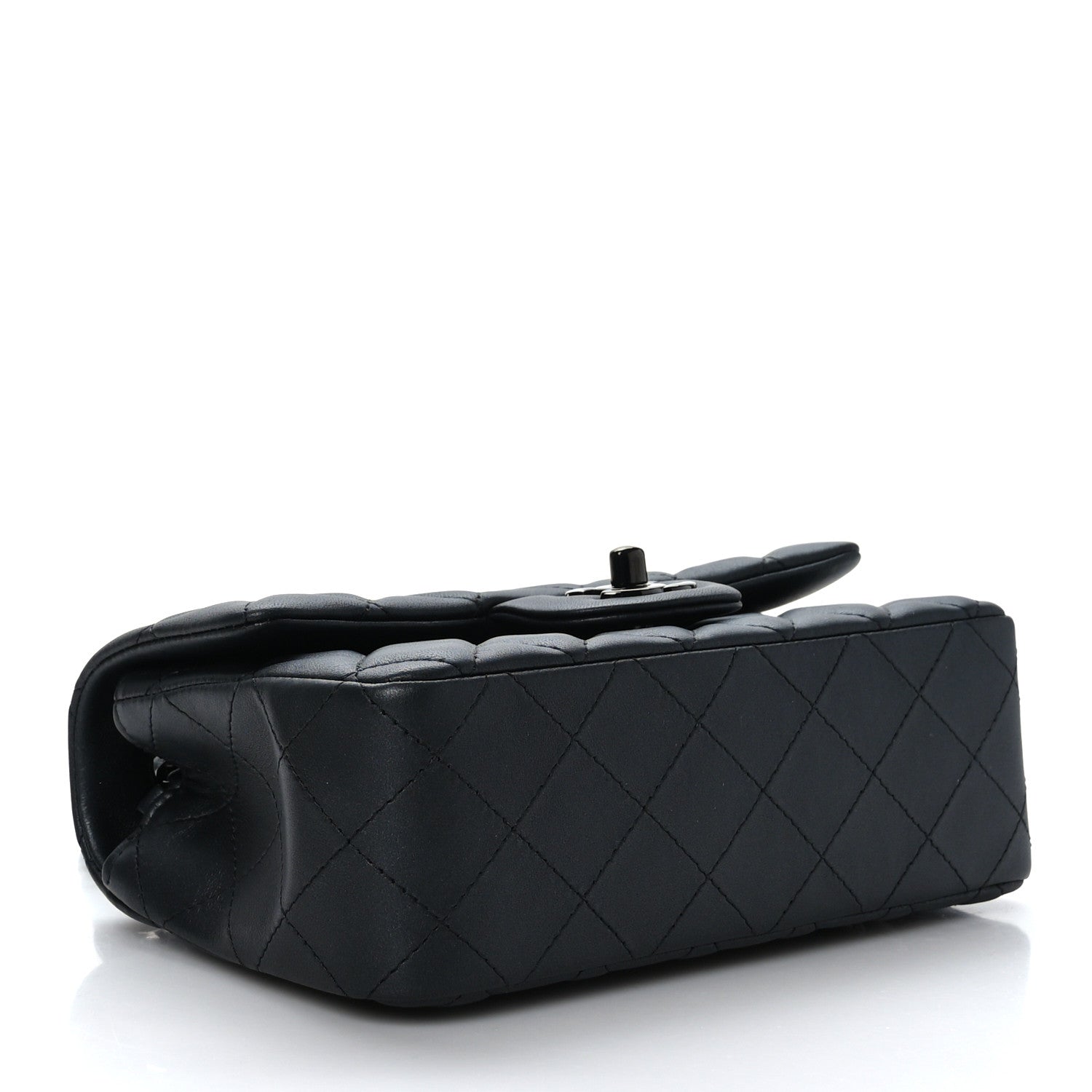 Chanel Lambskin Quilted Mini Rectangular Flap So Black 4 of 9