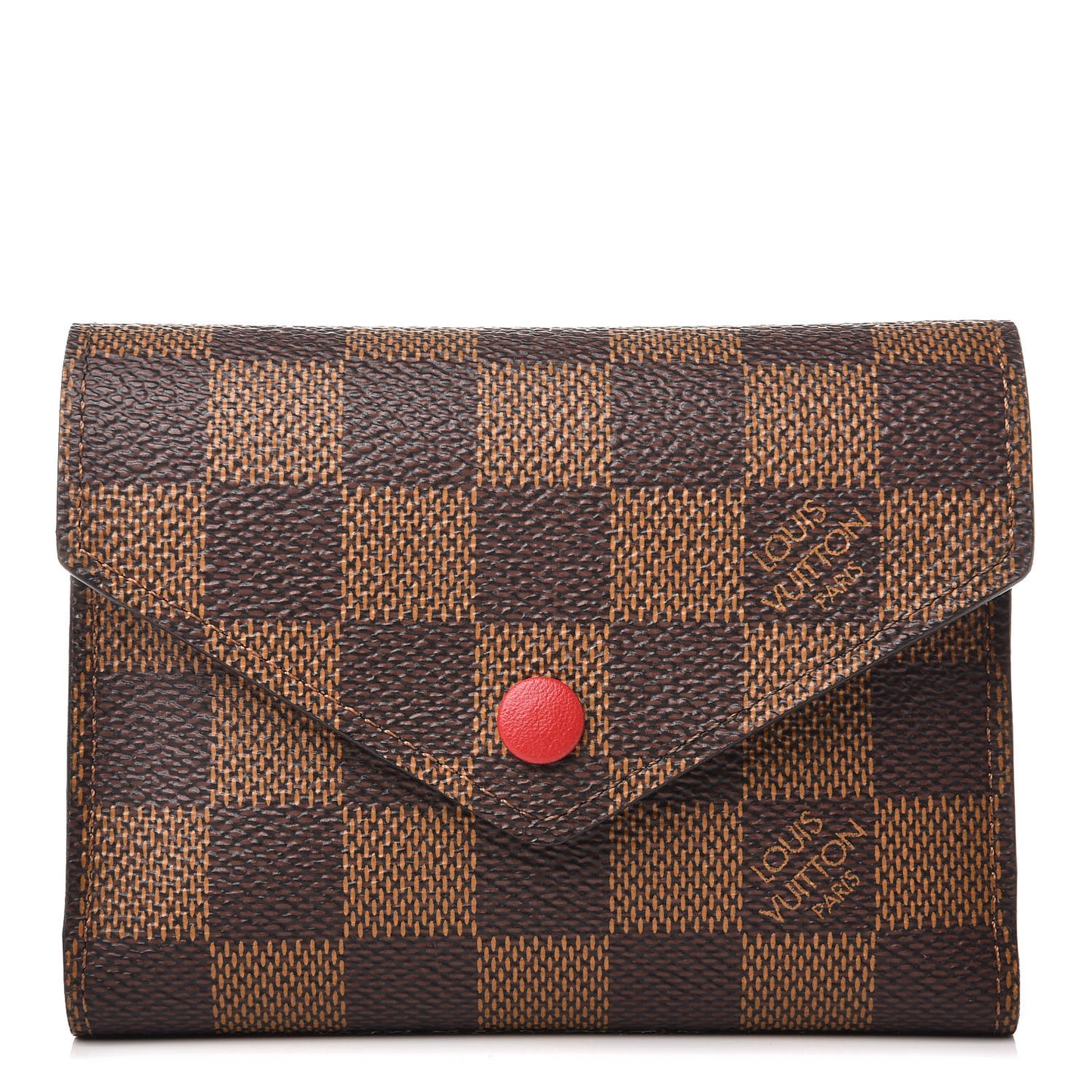 Damier Ebene Victorine Wallet Red