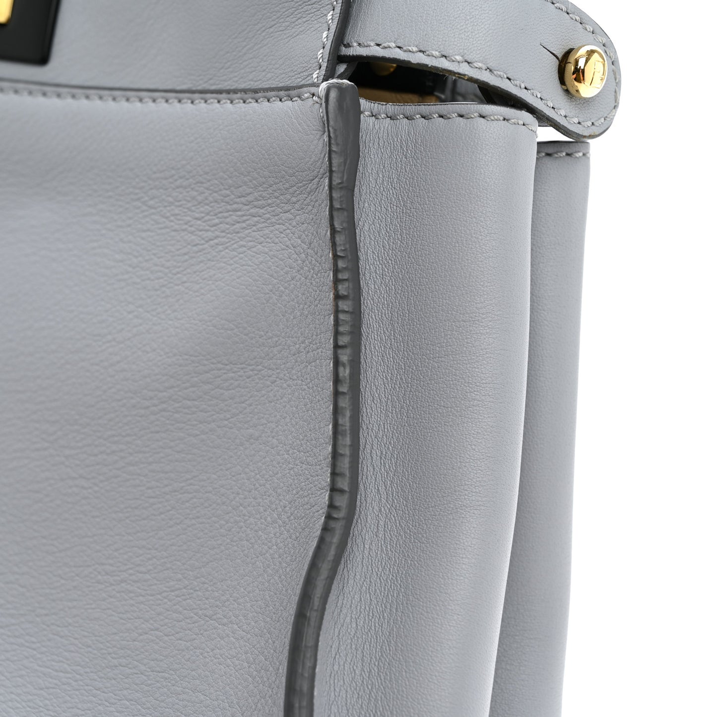 Vitello Seta Shiny Nappa Medium Peekaboo Iconic Satchel Ardesia Amido