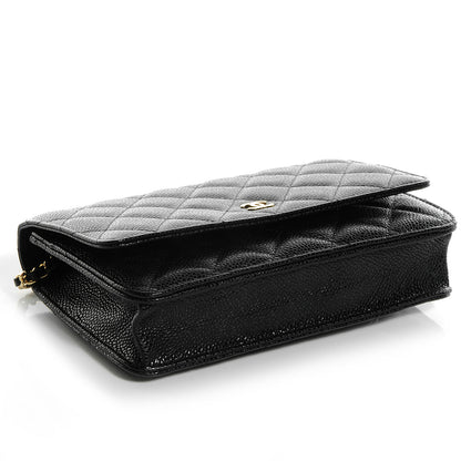 Chanel Caviar Quilted Wallet On Chain WOC Black 4 of 9