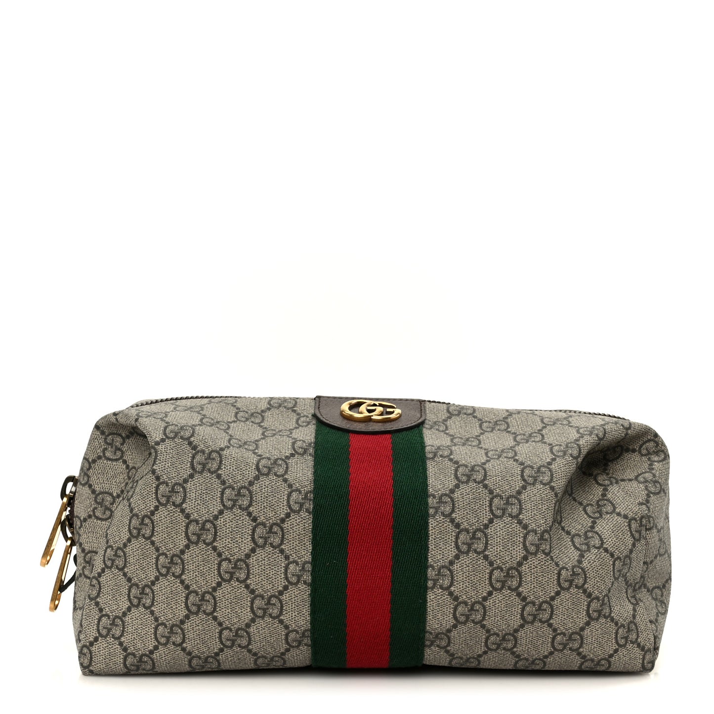 GG Supreme Monogram Web Ophidia Toiletry Case Beige
