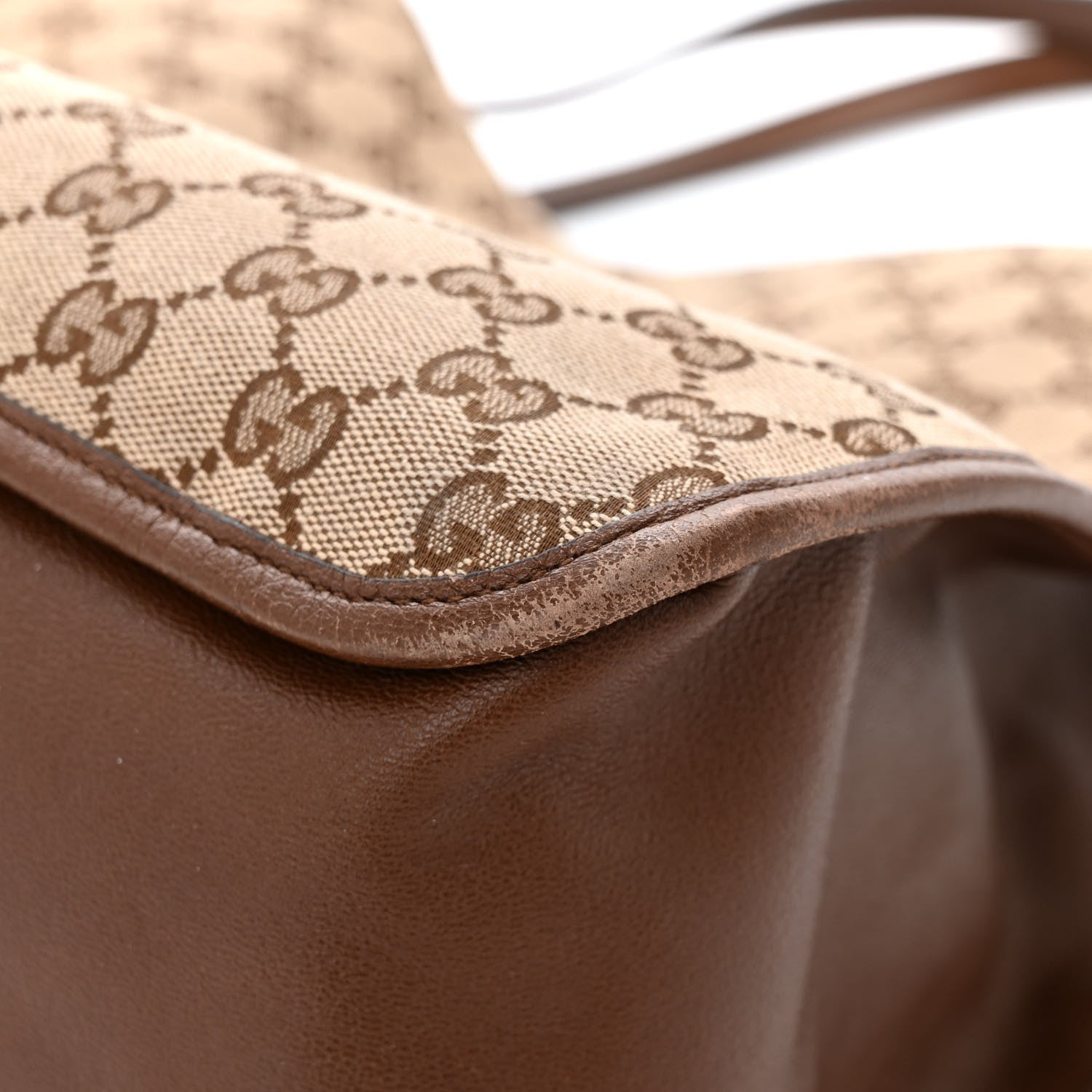 Gucci Monogram Horsebit 1955 Tote Bag Beige Brown Sugar 11 of 12