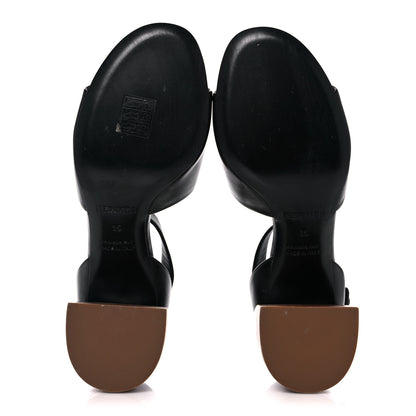 Hermes Calfskin Anne Sandals 35 Black 5 of 12