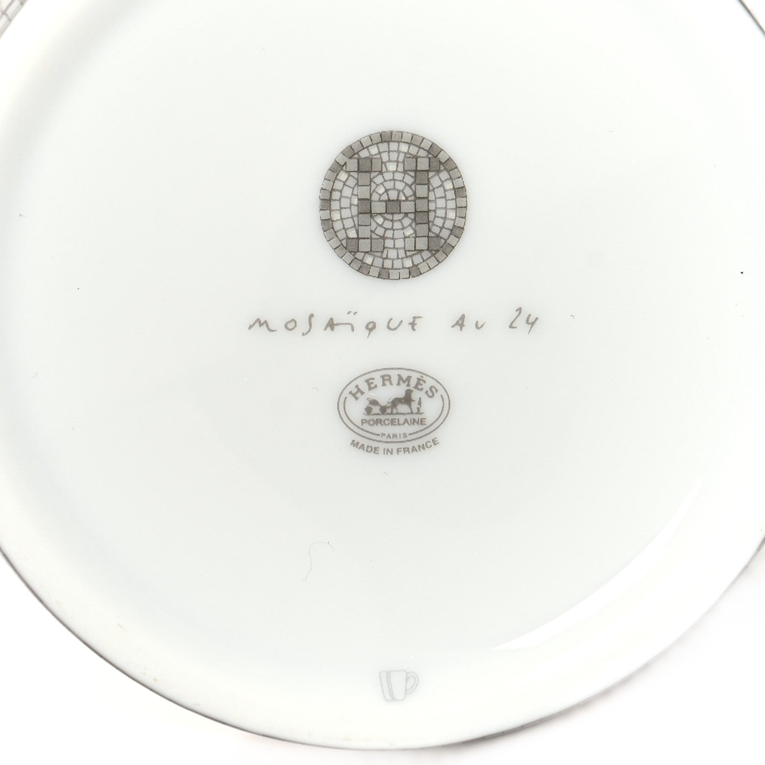 Hermes Porcelain Mosaique au 24 Mug Platinum 6 of 7