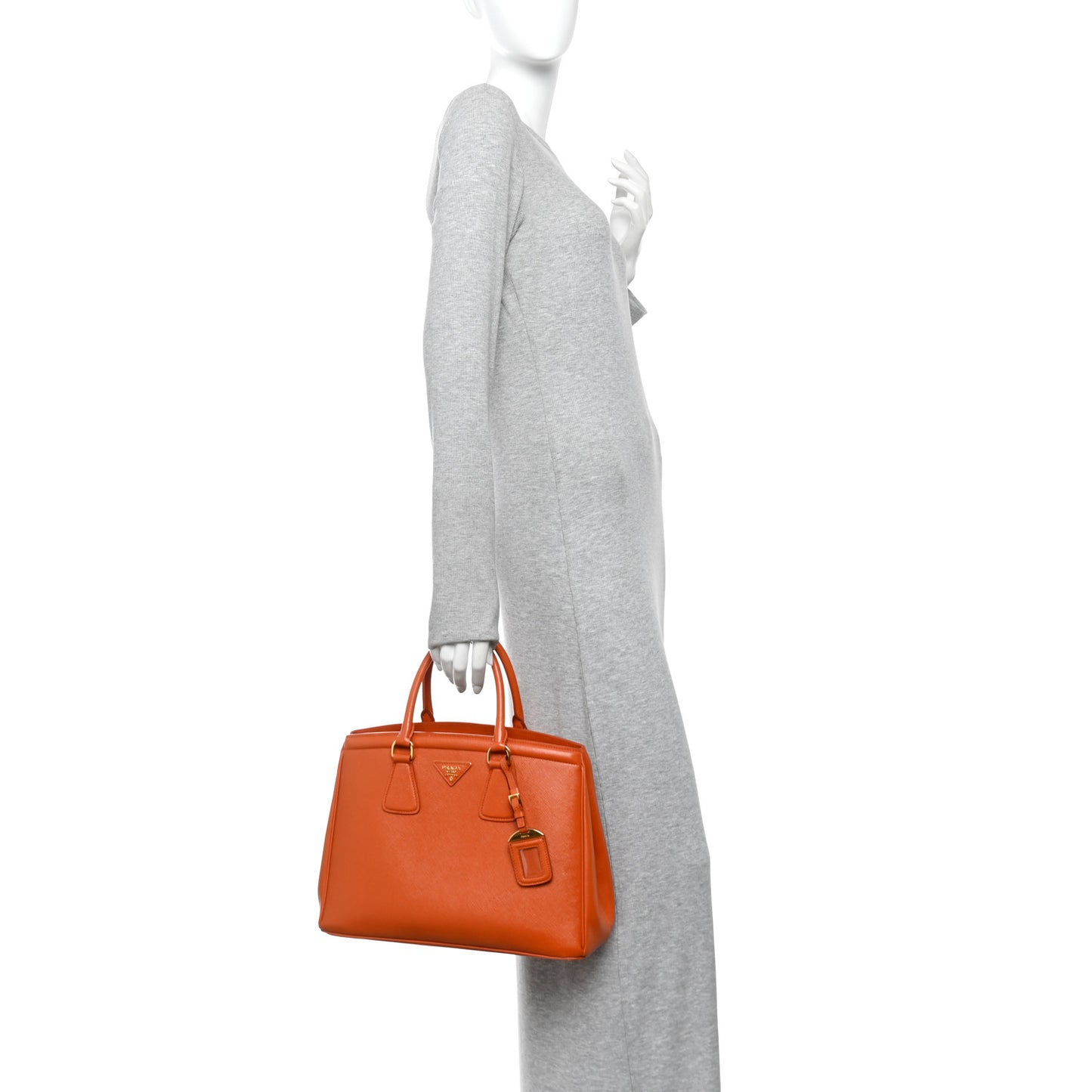 Saffiano Lux Parabole Tote Papaya