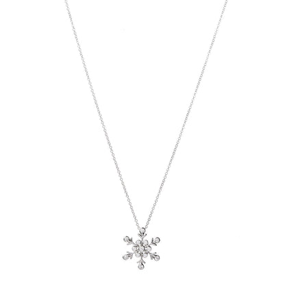 Tiffany Platinum Diamond Snowflake Pendant Necklace 1 of 6