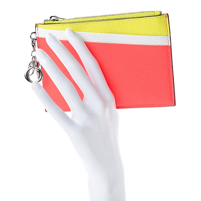Christian Dior Bullcalf Tri-Color Diorissimo Card Holder Vert Acide 2 of 8