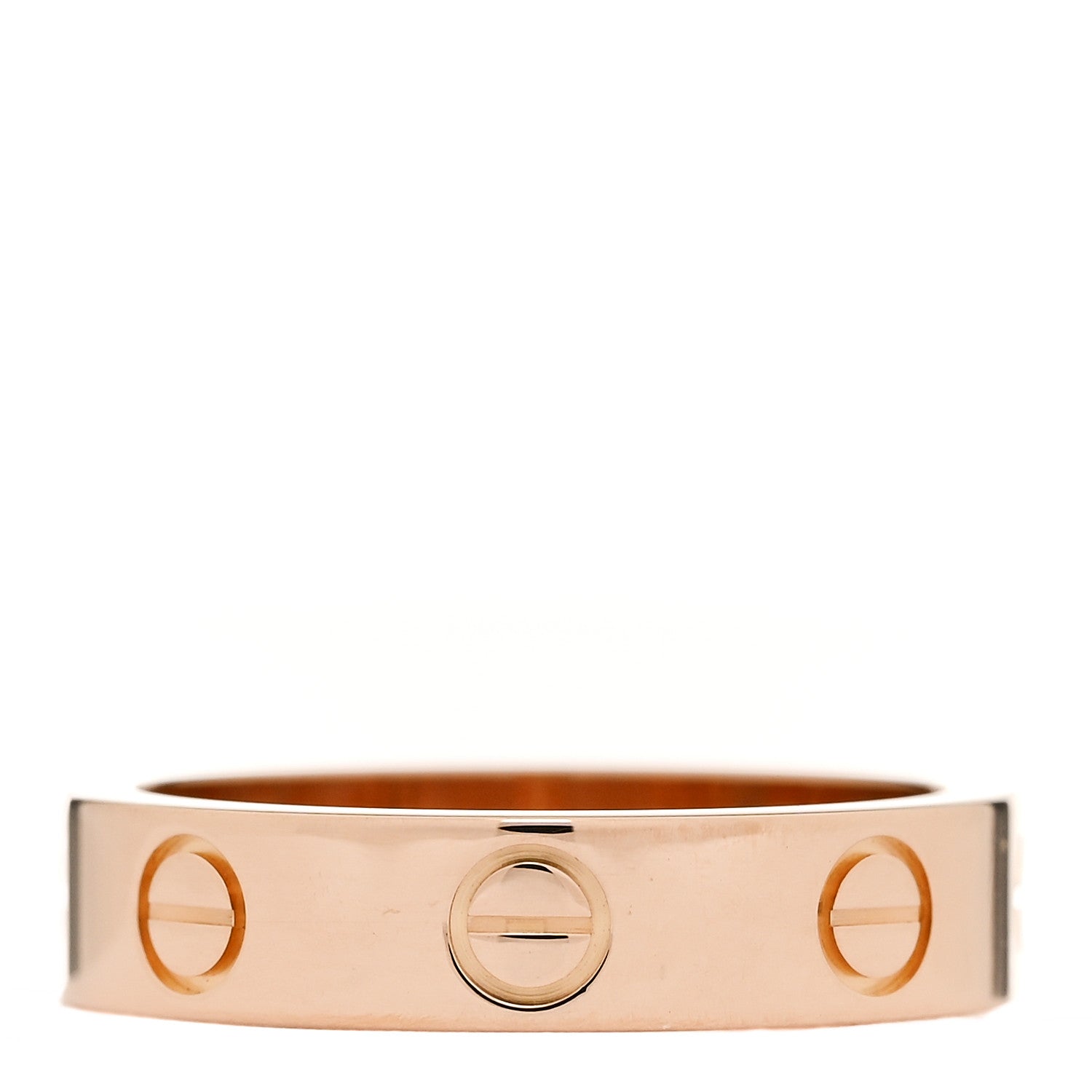 Cartier 18K Pink Gold Diamond 4mm LOVE Wedding Band Ring 47 4 3 of 5