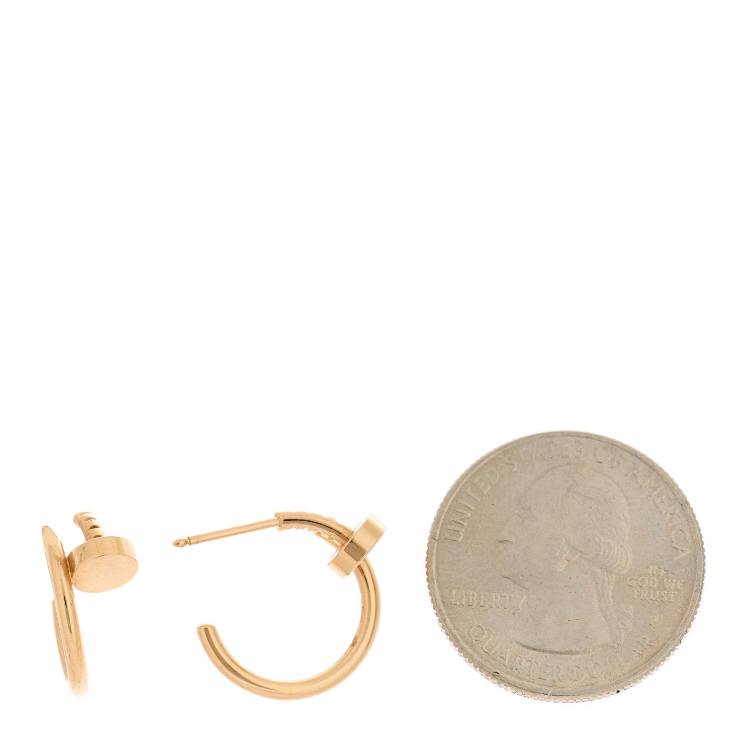 Cartier 18K Pink Gold Juste Un Clou Hoop Earrings 2 of 6