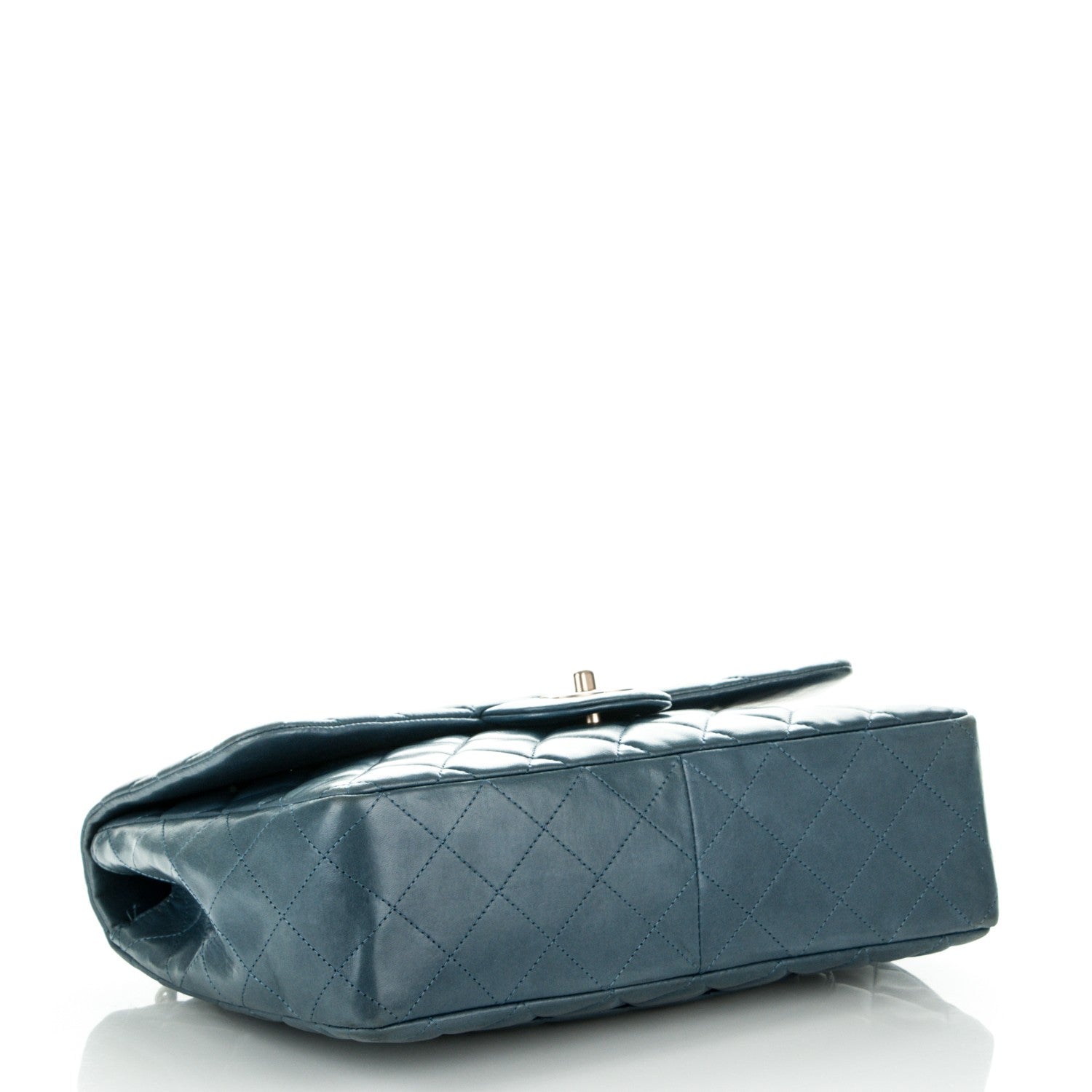 Chanel Lambskin Quilted Jumbo Single Flap Blue 4 of 7