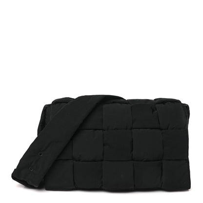 Bottega Veneta Nylon Intrecciato Padded Tech Maxi Cassette Bag Black 1 of 8