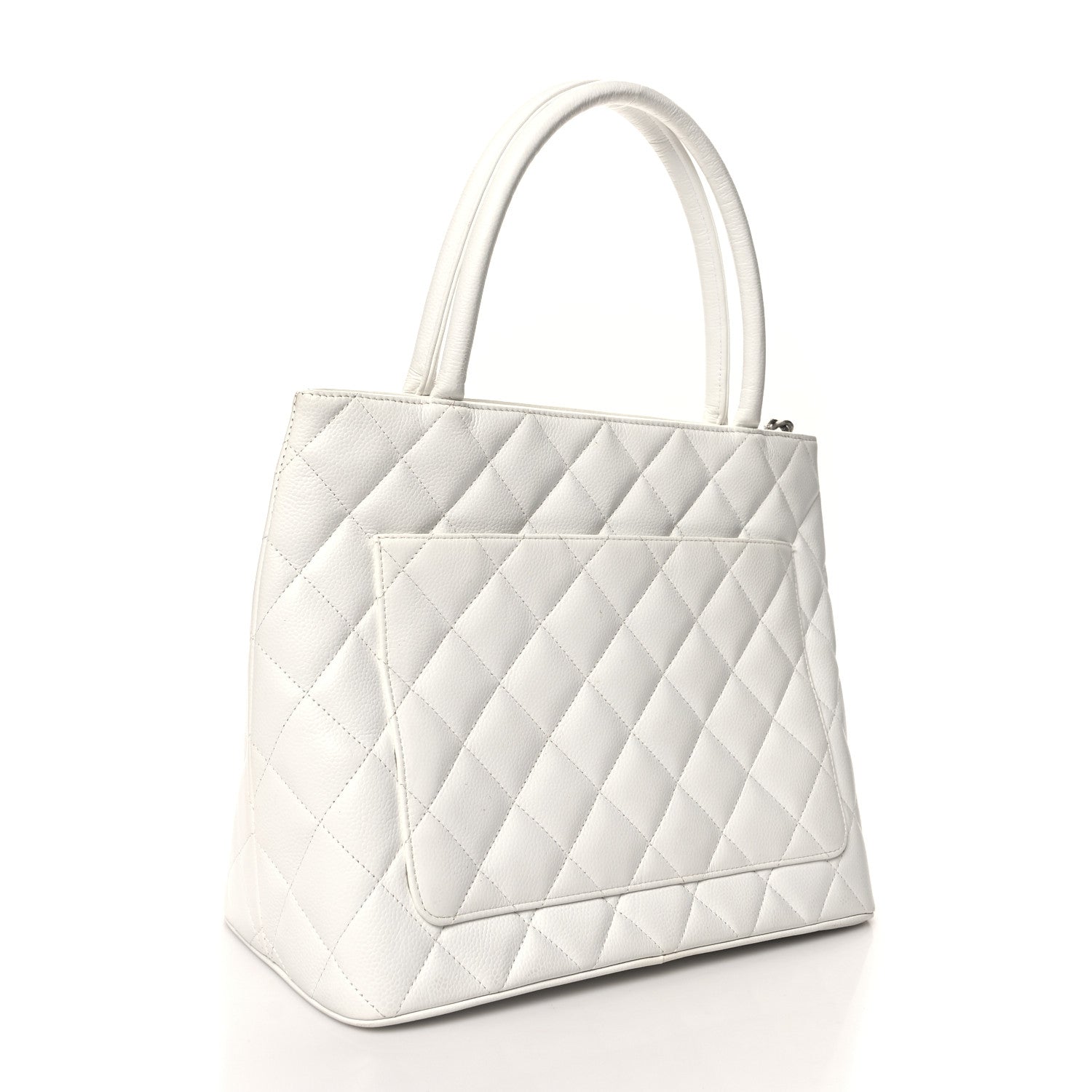 Chanel Caviar Quilted Medallion Tote White 3 of 16
