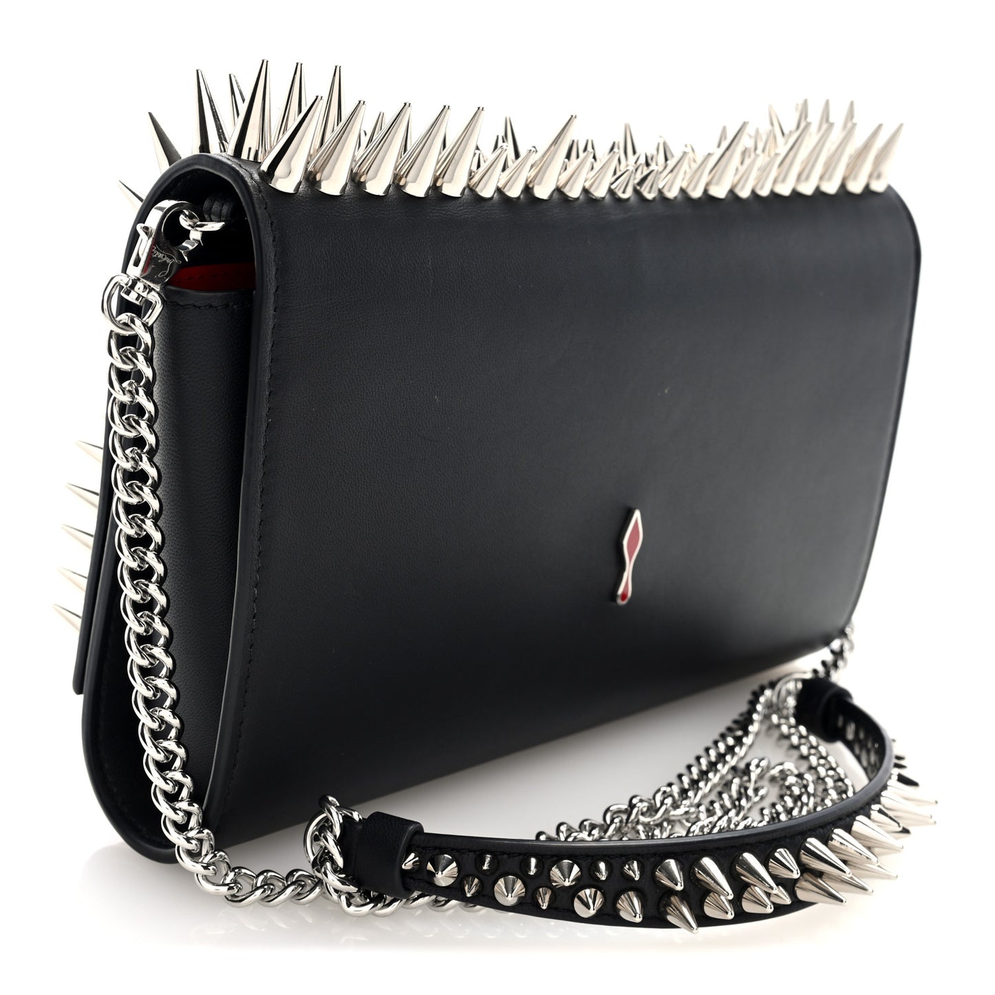 Nappa Estepic Spikes Paloma Clutch Black Silver