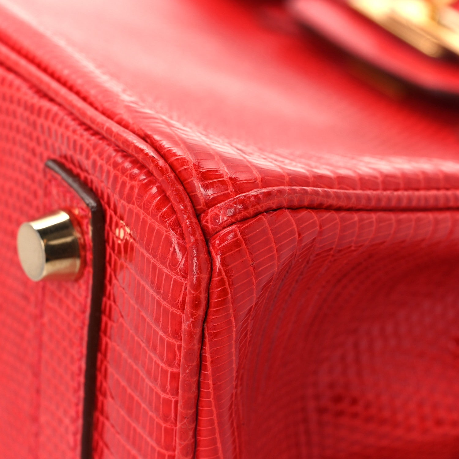 Hermes Lizard Birkin 25 Rouge Moyen 10 of 16